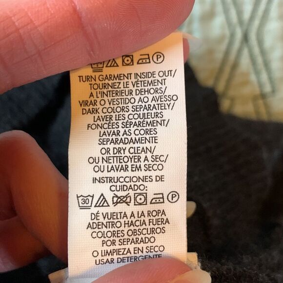 Calvin Klein Monogram Black Sweater Merino Wool Large - Picture 8 of 9